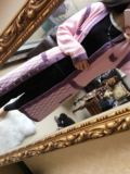 lin家同款可当开衫的粉紫小香格菱羊绒连衣裙针织衫毛衣现货