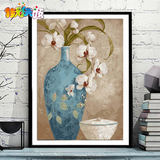 【佳彩天颜】 diy数字油画 客厅花卉植物风景手绘填色装饰 蝴蝶兰