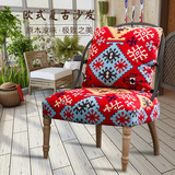 Loft风格单人沙发铁艺靠背美式咖啡厅休闲吧沙发椅子彩色椅靠背椅