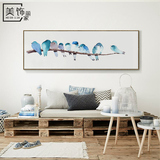 北欧风格客厅装饰画现代简约床头画卧室壁画沙发背景墙挂画卡通鸟