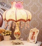 欧式公主红色花瓣卧室床头浪漫温馨结婚礼物婚房装饰台灯
