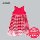 商场同款 安奈儿童装夏季女童无袖连衣裙纯棉儿童背心裙AG523343
