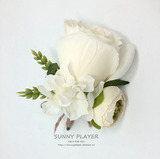 胸花 韩式 新郎伴郎伴娘新娘父母 结婚 森系玫瑰绿白多肉婚礼襟花