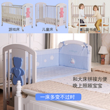 X6Q欧式婴儿床铁宝床摇篮床儿童床游戏床带蚊帐滚轮