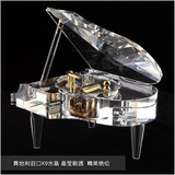雷曼士30音水晶钢琴模型音乐盒八音盒卡农送女生日礼物创意定制