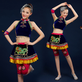 壮族瑶族傣族苗族佤族舞蹈服表演服演出服少数民族服装女装新款