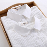 2016新款衬衫女 文艺小清新韩版纯色衬衫 白色休闲打底衬衣女时尚