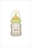 奶瓶高级奶瓶NUK 耐高温120ml宽口玻璃彩色奶瓶（带初生型乳胶中