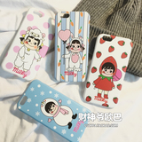 韩国不二家牛奶妹iphone6s手机壳苹果6plus卡通保护套4.7硅胶套女