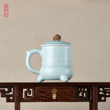 堂悦坊龙泉青瓷三余杯茶杯精装礼盒老板杯创意青瓷杯 办公室茶杯