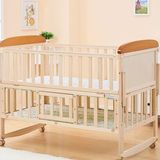日本购bbhey婴儿床实木可变书桌儿童床多功能婴儿摇篮床宝宝床送