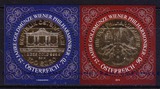 [皇冠店]奥地利邮票 2014年金箔异质票.维也纳爱乐乐团25年 2连新