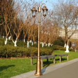 欧式复古LED路灯花园公园别墅景观灯户外双头小区路灯高杆庭院灯