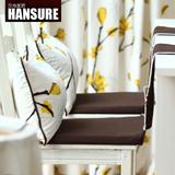 汉尚 现代中式简约纯色全棉加厚餐椅垫坐垫沙发垫可拆洗定做美度