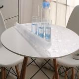 圆桌PVC软质玻璃透明桌布防水餐桌布水晶垫塑料茶几垫餐馆台布