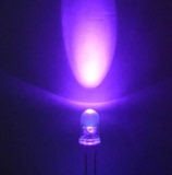 LED灯珠5MM紫色 F5紫光灯珠UV固化荧光防伪验钞灯蝎子灯灭蚊专用