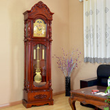 落地钟客厅 欧式现代钟表实木机械北极星31天纯铜钟风水座钟包邮
