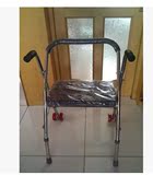 便携折叠带轮座椅助行助步器老人病人学步康复器械四脚拐棍拐杖凳