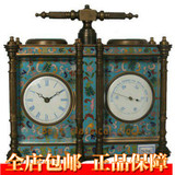 铜连体皮套钟表|仿复古机械台钟闹钟|静音钟表|把玩收藏|仿古董钟