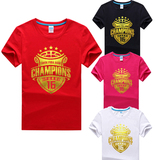 2015年新款长沙中国男篮亚锦赛冠军纪念T恤郭艾伦周琦易建联同款