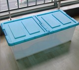 超大加高翻盖床底收纳储物箱 有盖透明双开盖整理箱塑料箱加长