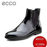 【ECCO官方】爱步女鞋正装平跟漆皮套脚短靴 触感15 261613