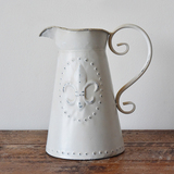 [尚森]美式复古铁质花瓶白色田园花瓶插花花器小花瓶园艺摆设摆件