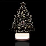 3D创意小夜灯圣诞树LED台灯USB灯LED艺术灯床头书房灯温馨