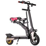 佬奔锂电池折叠电动自行车成人带儿童座椅迷你代驾代步滑板车10寸