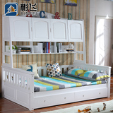 彬飞全实木衣柜床韩式儿童床男孩女孩儿童家具储物组合多功能床