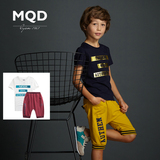MQD夏季新款男童针织套装短袖T恤休闲运动两件套2016夏装韩版潮