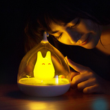 奇幻精灵充电创意微景观小夜灯 卧室床头灯触摸感应拍拍婴儿台灯