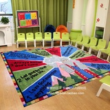 聚源地毯厂家定制幼儿园英文字母地毯 益智学校教室儿童地毯包邮