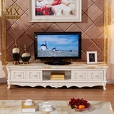 欧式大理石电视柜简欧实木客厅茶几组合象牙白小户型电视机柜地柜