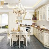 实木橡木整体橱柜 厨房厨柜定做 复古欧式美式风格定制CG011