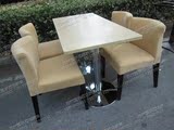 厂家直销 酒吧快餐桌椅酒店咖啡厅 肯德基餐桌椅组合实木软包餐椅