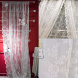 成品韩式镂空白色蕾丝窗帘纱帘白纱飘窗窗纱阳台客厅卧室定制特价