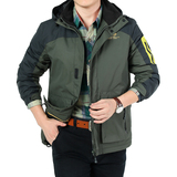2015秋冬新款夹克 男战地吉普冲锋单层加厚户外运动青年男士外套