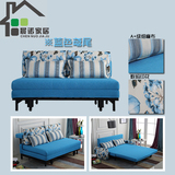 现代小户型多功能布艺沙发床可折叠可拆洗1.2省空间1.5实木1.8米