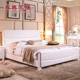 春巢家居白色实木床1.5 1.8米韩式田园双人床简约现代婚床单人床