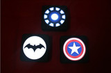 卡通新款塑料钢铁侠蝙蝠侠移动电源美国队长手机发光行动充充电宝