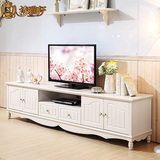 韩式田园实木电视柜1.6m 客厅家具简约白色矮柜 卧室电视机柜7192