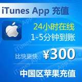 iTunes App Store 中国区苹果账号 Apple ID充值300 官方账户充值