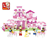 小鲁班女孩益智玩具拼插积木 3-6岁少儿童生日礼物餐厅过家家组合