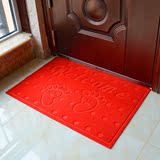 入门喜庆家用厨房地垫红浴室厕所防滑垫地毯门垫卫浴进门口脚垫