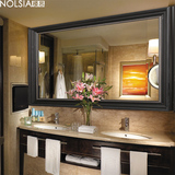 NOLSIA豪华浴室镜复古做旧美式欧式浴室柜镜子壁挂卫生间装饰镜子