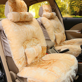 秋冬季短毛绒汽车座套女士可爱卡通棉垫保暖轿车坐套新款全包坐垫
