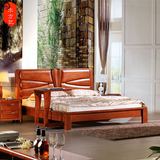 特价全实木床 桃花芯木实木床1.8米双人床婚床 现代中式实木家具