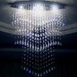 创意艺术LED水晶灯店铺装饰灯咖啡厅吧台个性鱼线吊灯隔断珠帘灯