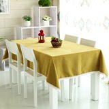 新款桌布布艺纯色 餐桌布简约现代茶几垫桌垫方台布 长桌饭桌盖巾